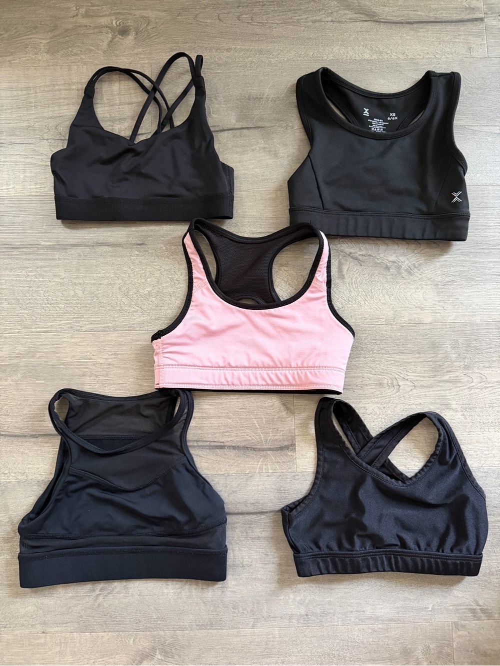 Assorted Girls Sports Bras – Black